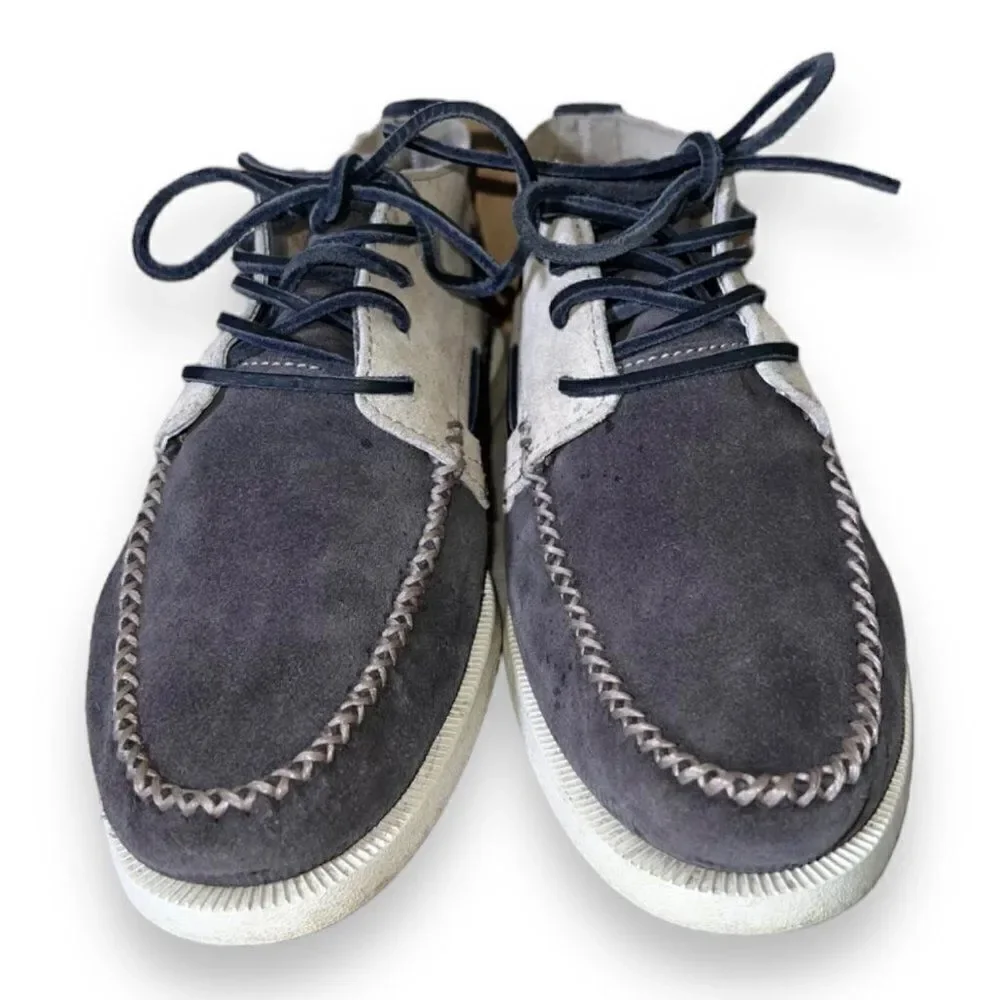 Sperry Top-Siders Mid Top Boat Chukka Shoes Grey/Beige Suede STS13908 Men's 8.5M